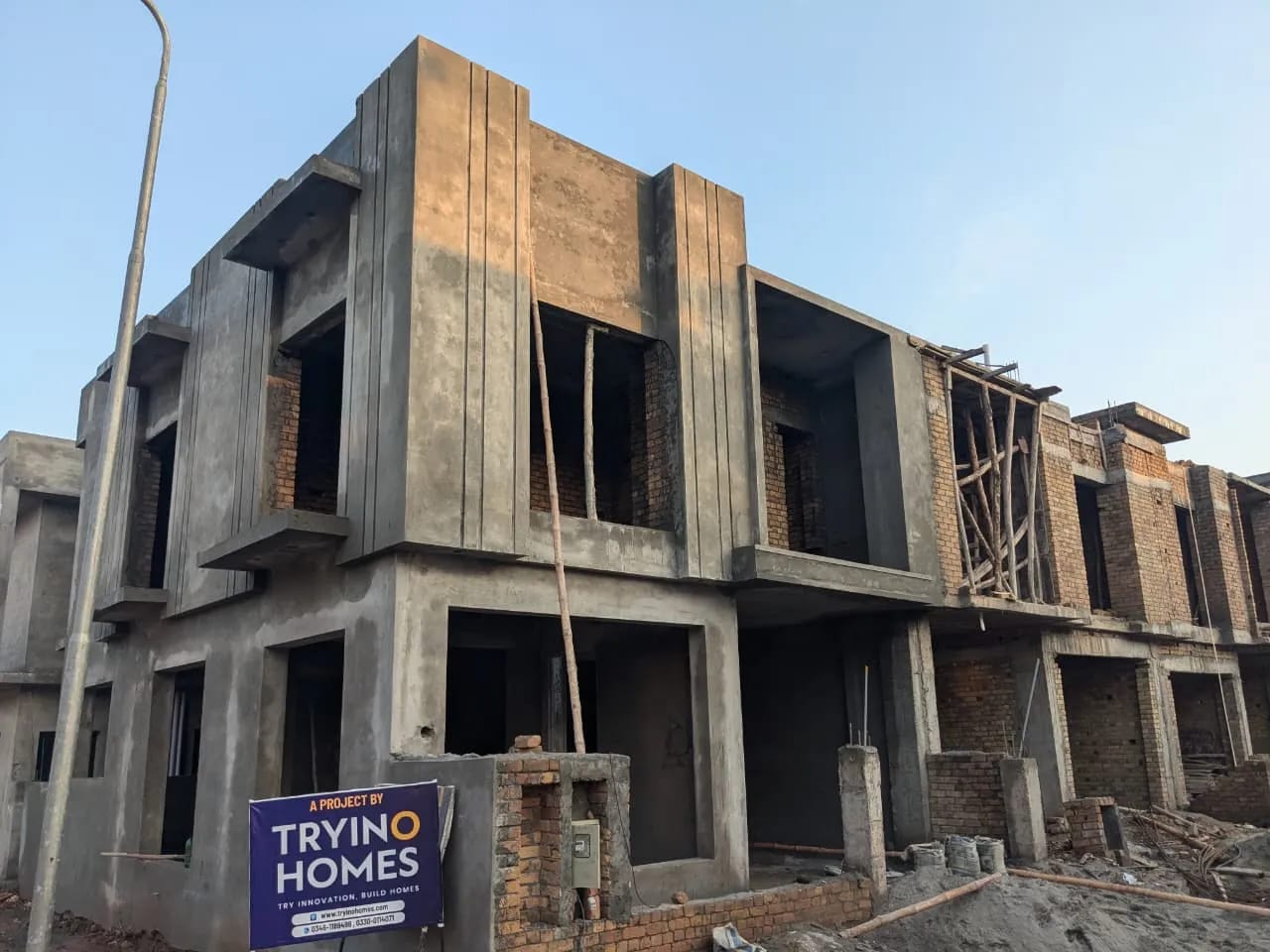 Grey Structure construction by Tryino Homes in Parkview City — photo 3