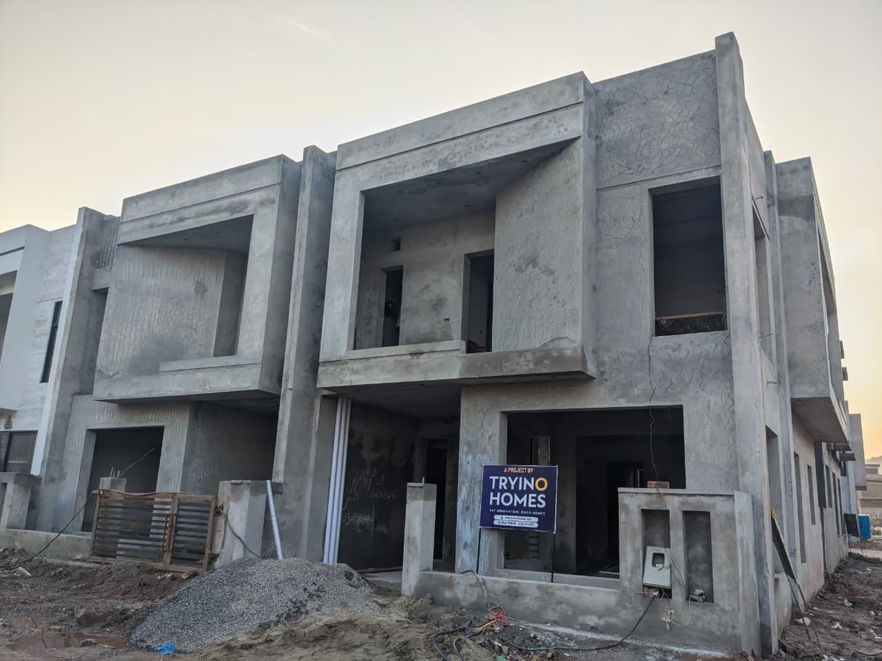 Grey Structure construction by Tryino Homes in Parkview City — photo 2