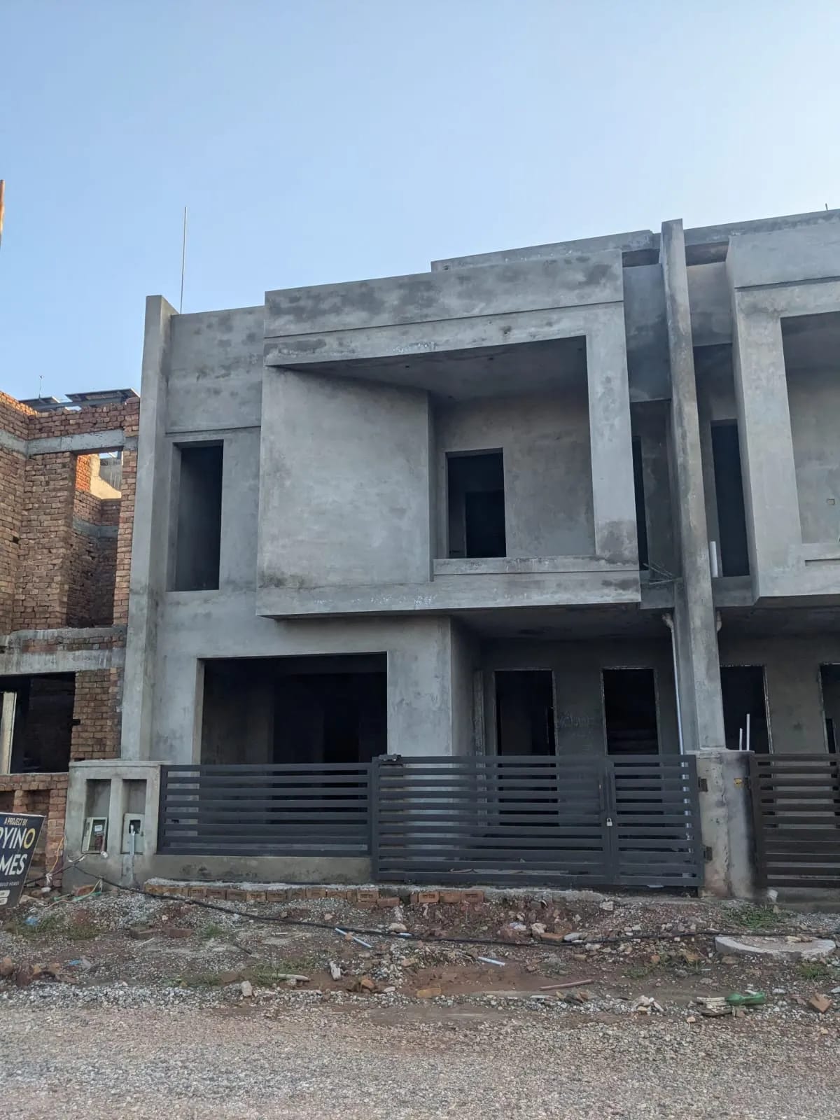 Grey Structure construction by Tryino Homes in Parkview City