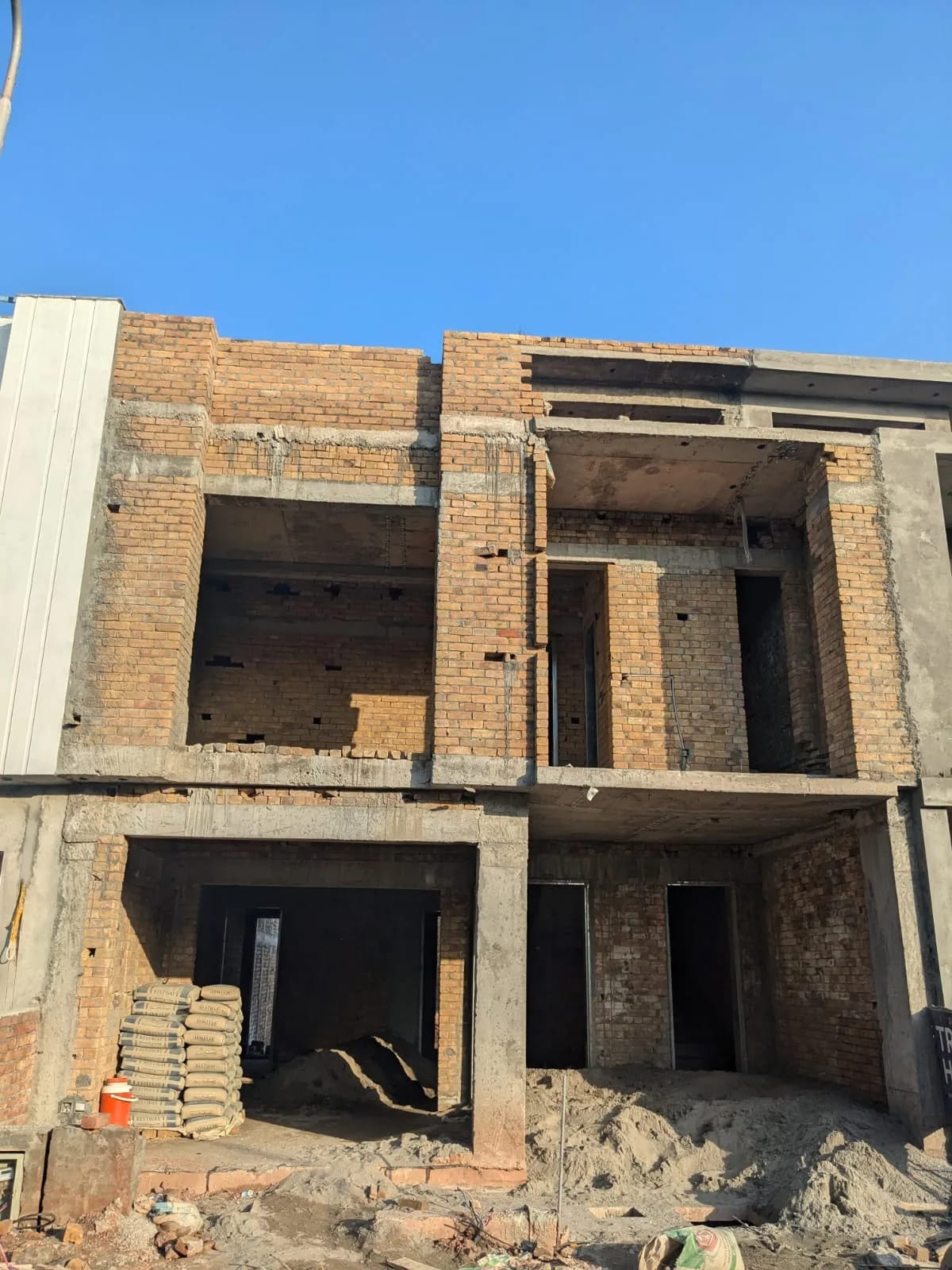Grey Structure construction by Tryino Homes in Parkview City